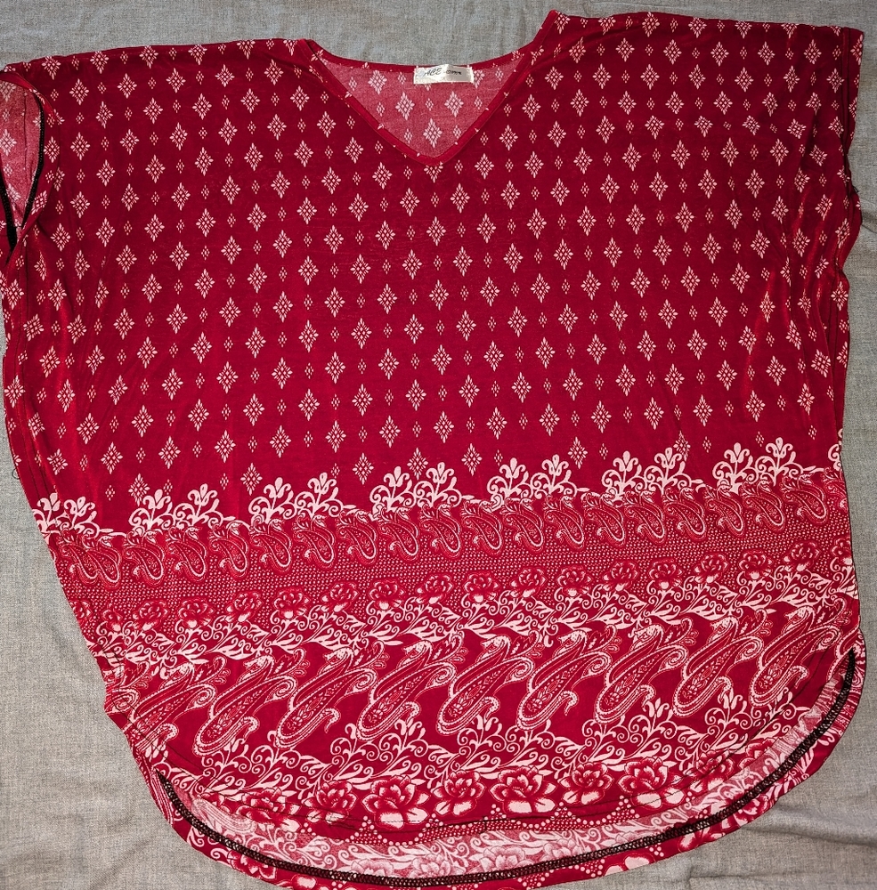 Slinky flowy‎ cold shoulder women's shirt size 1x